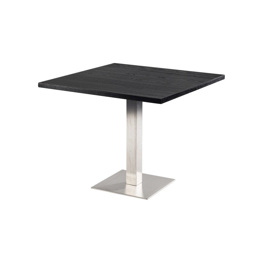 111341 Table Stan H76 90x90 noir et inox