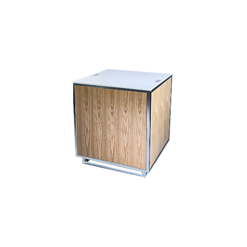 MODB111320P01 Buffet Up 80x80 H90 bois top blanc