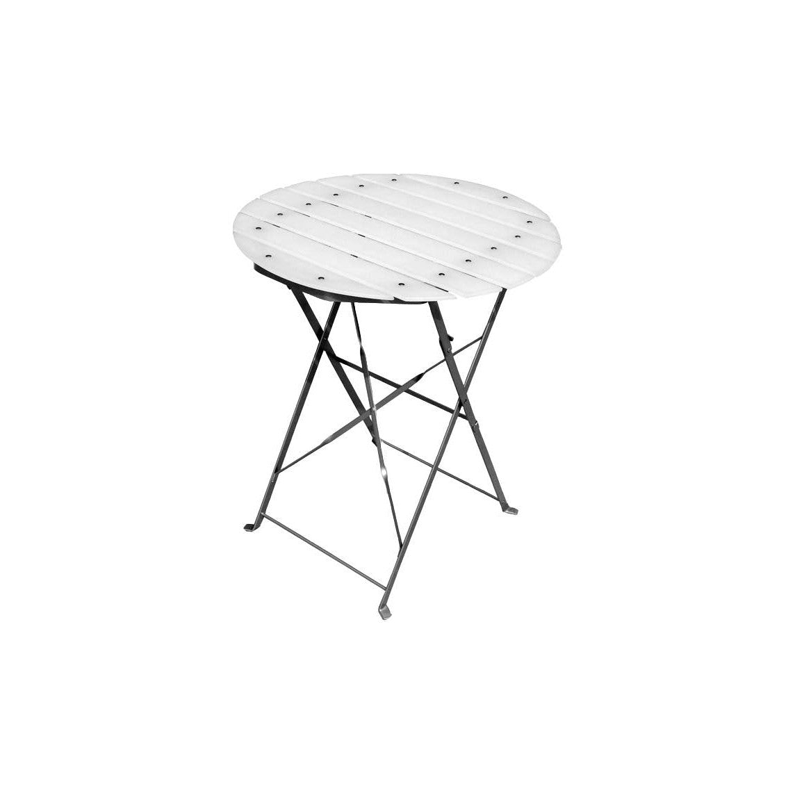 Table Lattée dia 60 - blanc