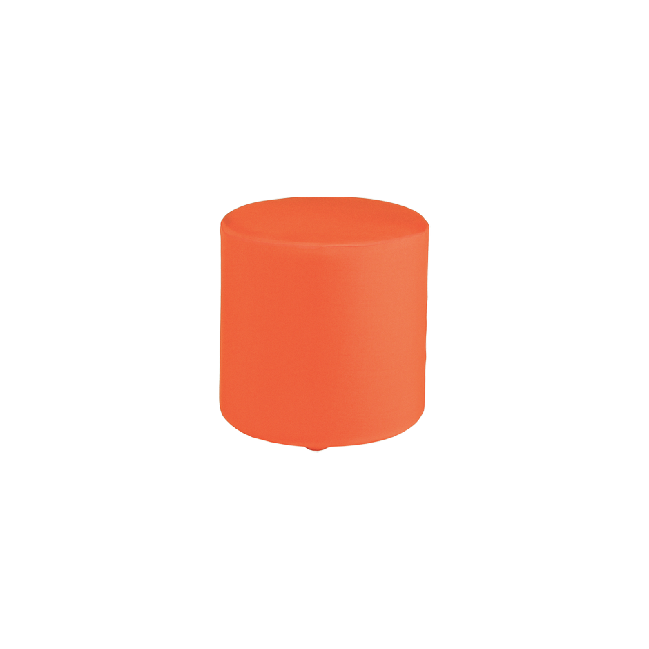 102173 pouf rond housse 40 mandarine