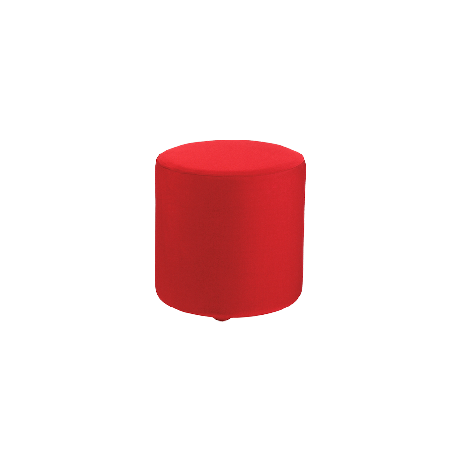 102180 pouf rond housse rouge
