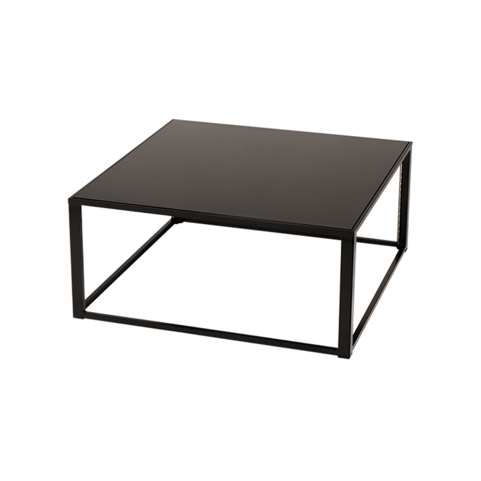 103212 Table basse Kadra H45 100x100cm noir et noir