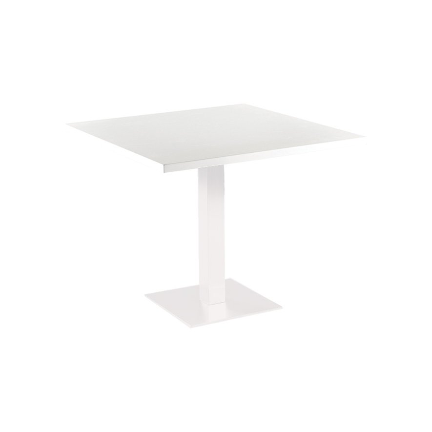 111344 Table Stan H76 90x90 blanc et blanc