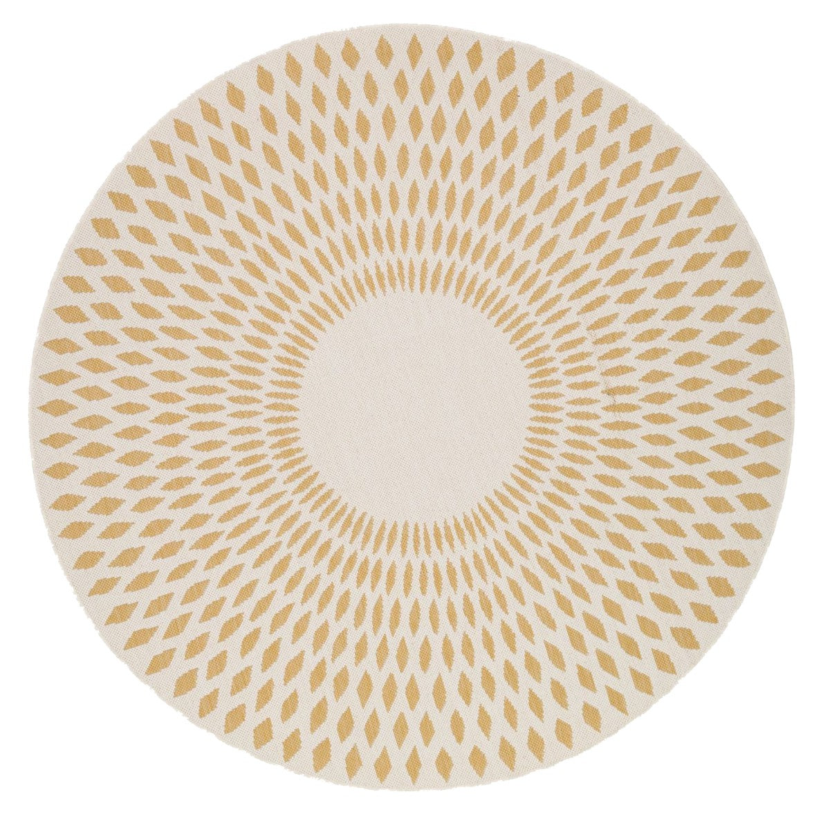 Tapis rond Diamond Ø160 cm - jaune