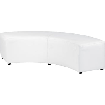Pouf Nikki 1/4 rond L160 - blanc