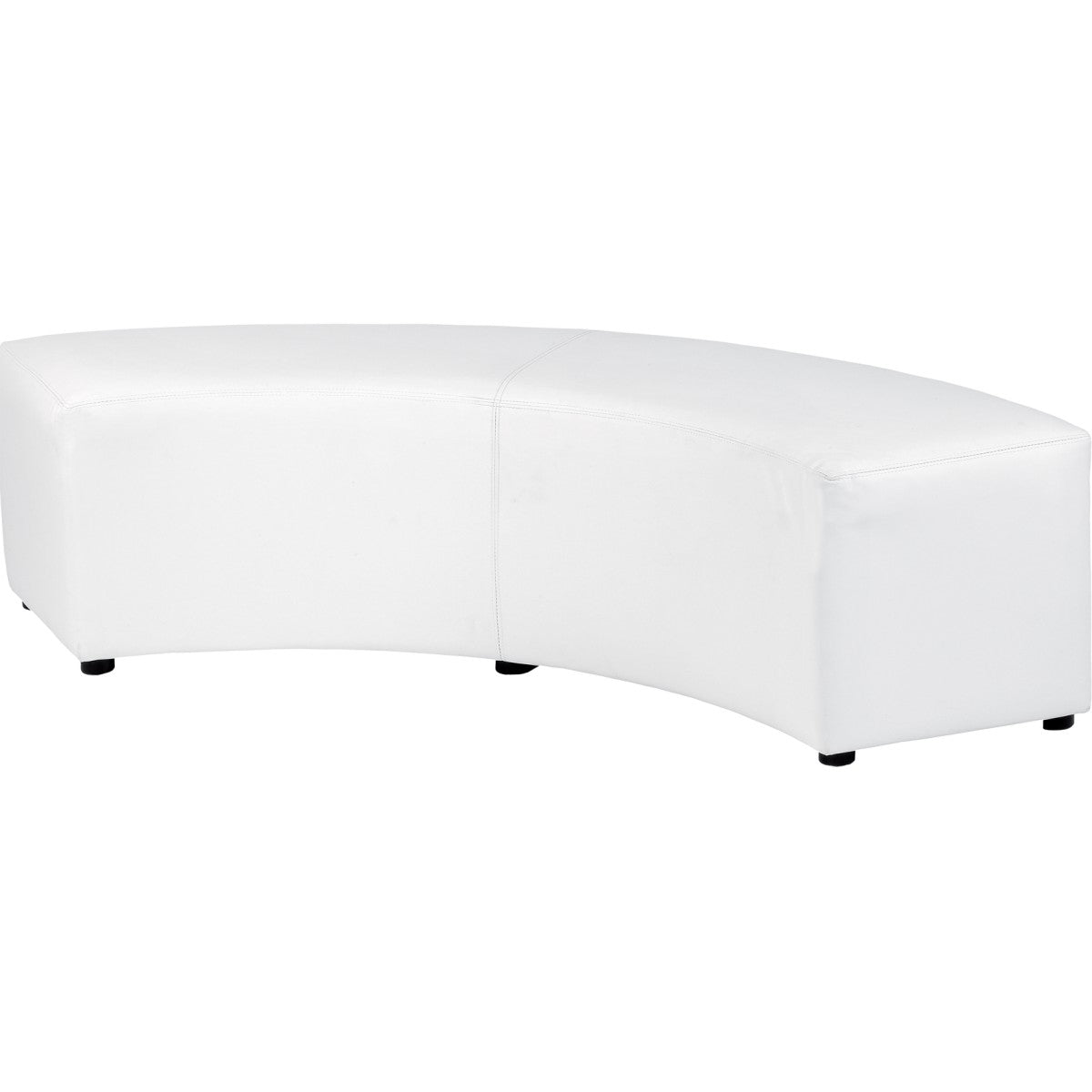 Pouf Nikki 1/4 rond L160 - blanc