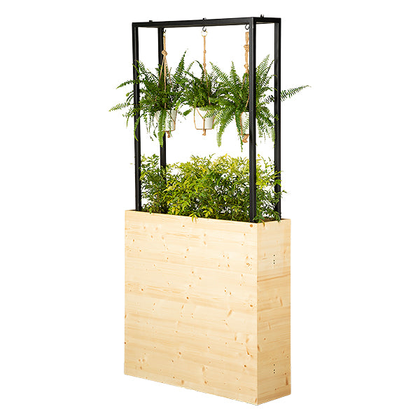 Jardiniere Bois / Métal + Végétation