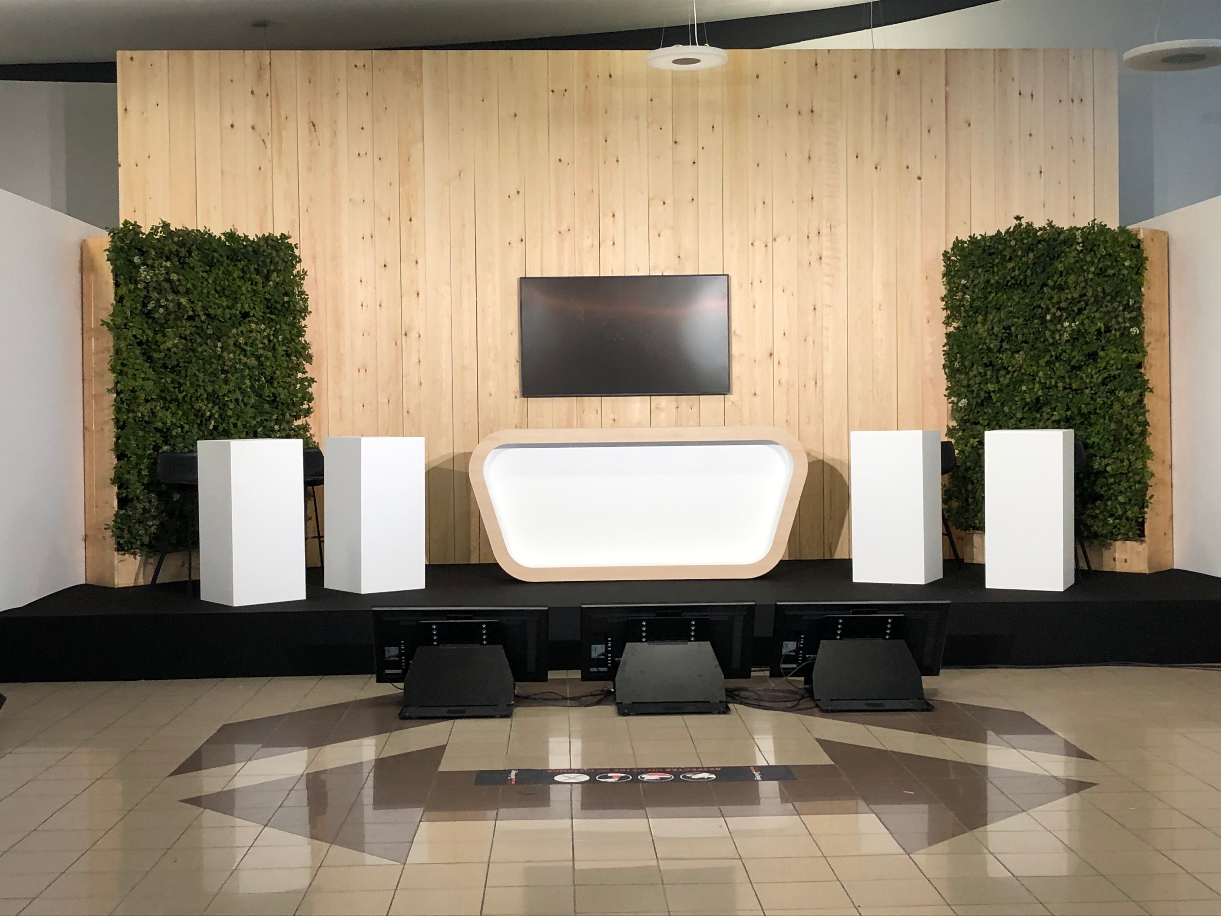 Mur végétal autoporté 2500 Ht x 1500 x 420 mm avec plantes naturelles