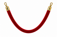 Cordelière rouge embout or M Ak - Unité