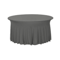Nappe slim grise table 150 ronde  - Unité