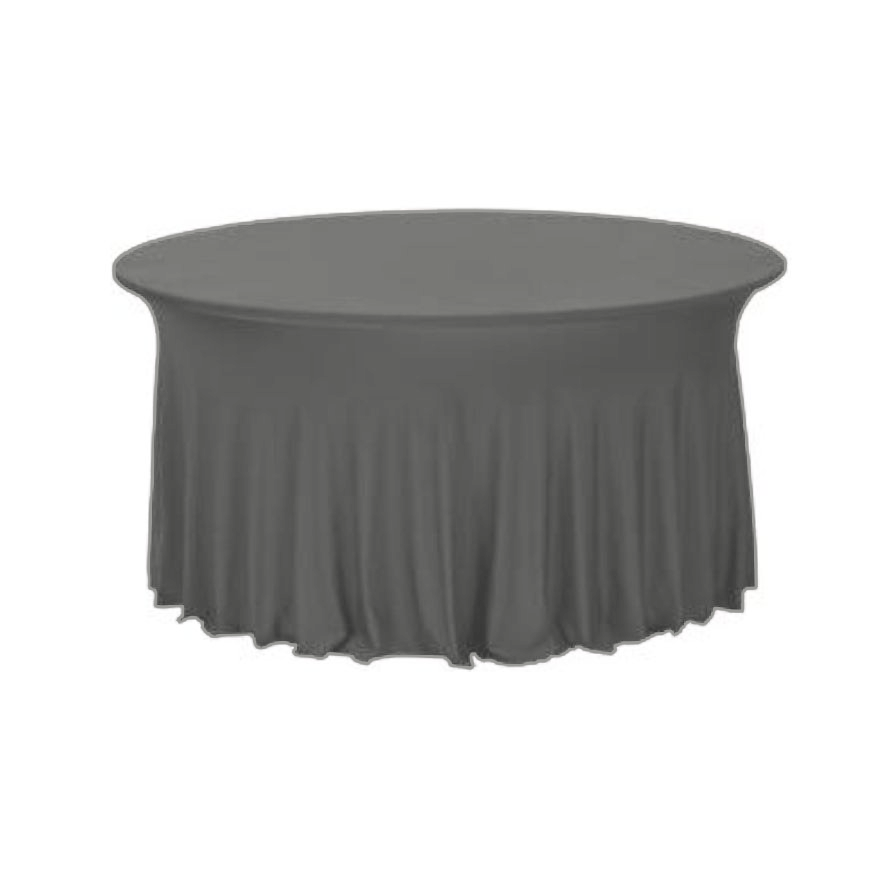 Nappe slim grise table 150 ronde  - Unité
