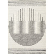 Tapis Hygge 200x275 cm - blanc cassé & noir