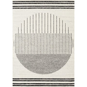 Tapis Hygge 200x275 cm - blanc cassé & noir