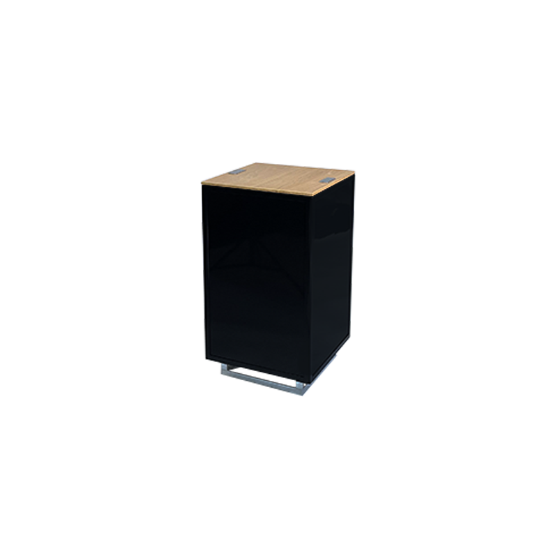 MODB111004P20 Buffet Up 50x50 H90 noir top bois