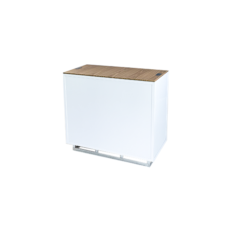 MODB111101P20 Buffet Up 100x50 H90 blanc top bois
