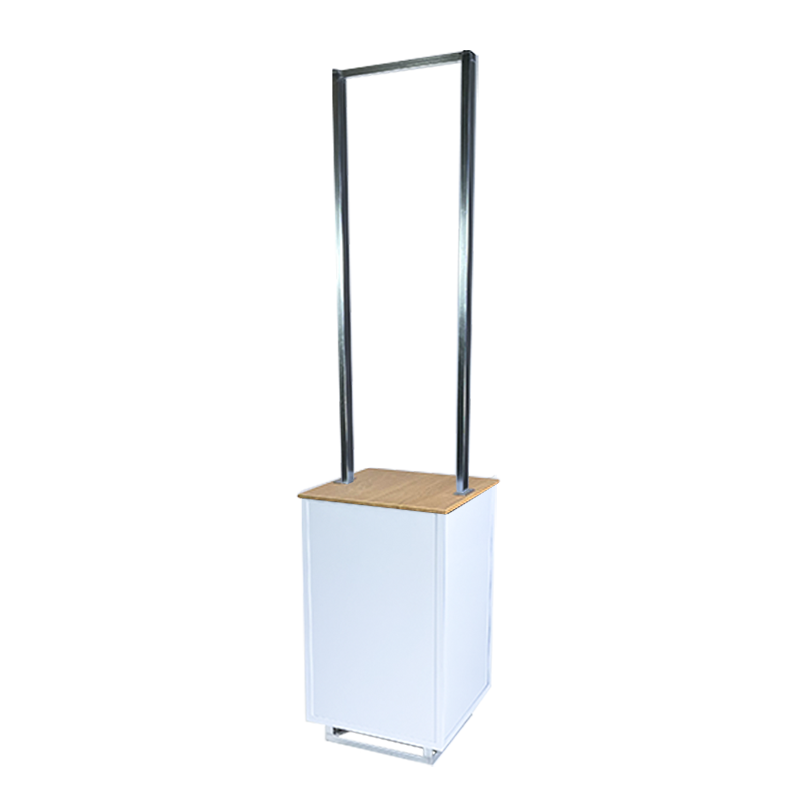 MODB113001P20 Buffet Enseigne Up 50x50cm blanc top bois