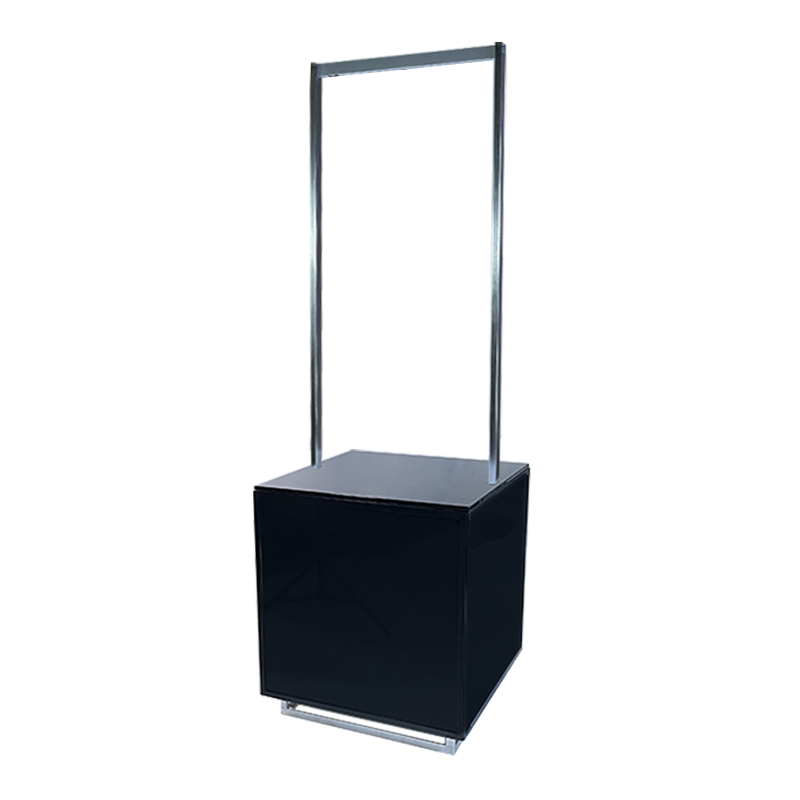 MODB113104P45 Buffet Enseigne Up 80x80cm noir top inox