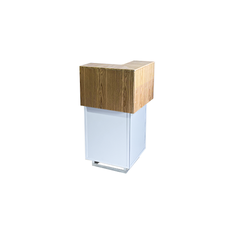 MODC110301RH20 Comptoir Up 50x50 H110 angle blanc et bois