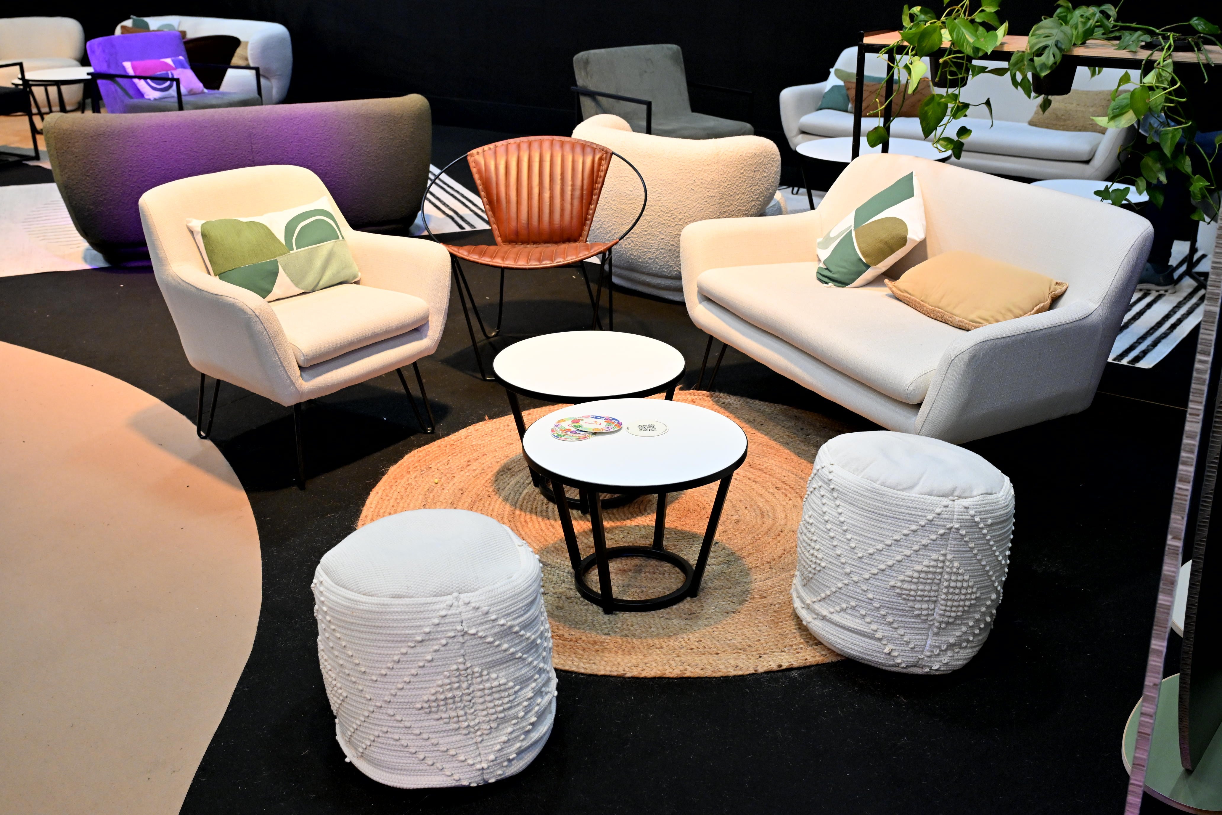 Pouf Boho dia 40 - écru