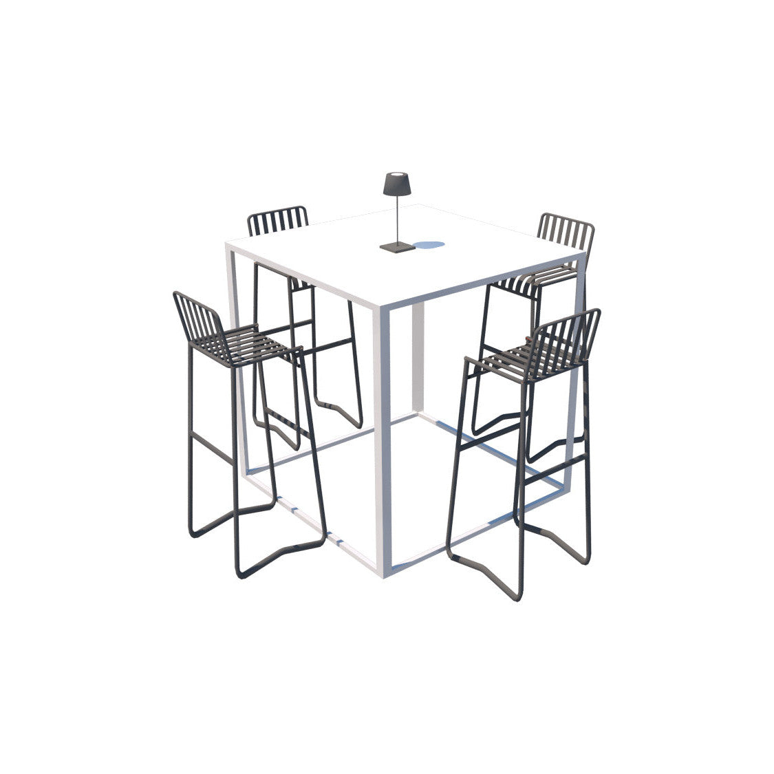 Table haute Kadra H105 - 100x100 cm