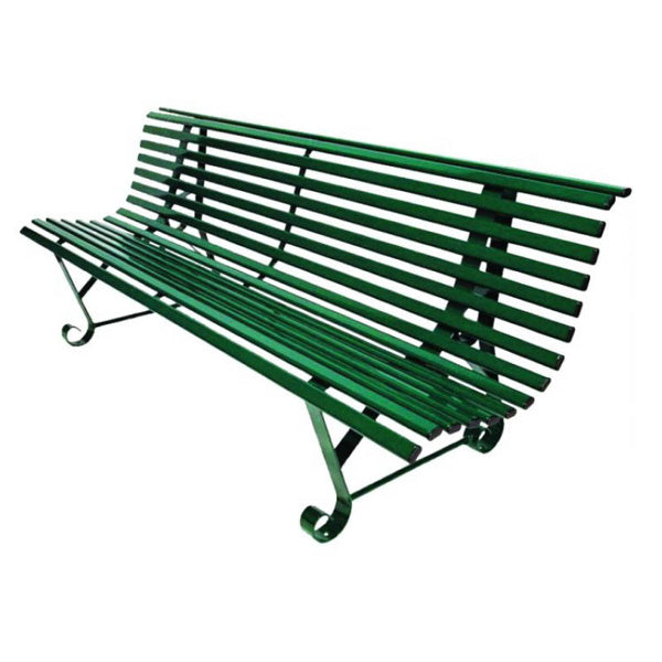 Banc square vert mousse