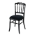 chaise napoléon - noir & noir velours 