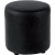 pouf rond dalton dia40 - cuir noir