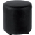 Pouf rond 40 cuir noir