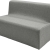 chauffeuse tweed square L120 - gris
