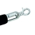 cordeau noir / embout chrome