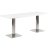 Table Stan H76 180x70 - blanc & inox