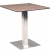Table Stan outdoor H74 70x70 - bois & inox