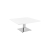 Table basse Stan H35 90x90 - blanc & inox