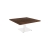 Table basse Stan H35 90x90 - bois & blanc