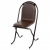 Kuba chaise cuir havane