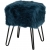 tabouret furry - bleu canard