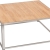 Table basse Kadra H45 100x100 - bois & chrome