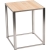 table kadra H73 60x60 - bois & chrome
