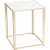 table kadra H73 60x60 - marbre & laiton