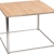 Table Kadra H73 100x100 - bois & chrome