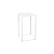 Table haute Kadra H105 60x60 - blanc & blanc