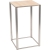 Table haute Kadra H105 60x60 - bois & chrome