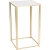 Table haute Kadra H105 60x60 - marbre & laiton