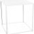 Table haute Kadra H105 100x100 - blanc & blanc