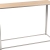 table kadra H105 150x50 - bois & chrome