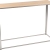 Table haute Kadra H105 150x50 - bois & chrome