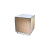 buffet H90 80x80 - bois/top blanc