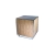 buffet H90 80x80 - bois/top inox