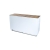 Comptoir UP 150X50 H90 3F blanc / top bois