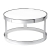 table berlin H35 dia60 cm - blanc & chrome